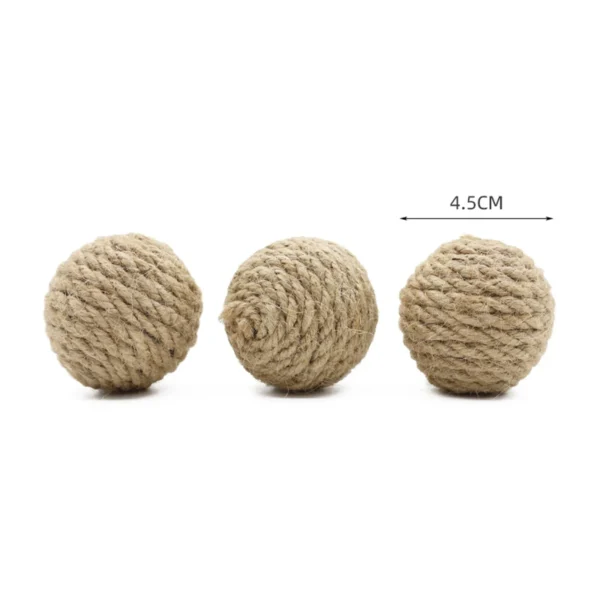 1 Pc Pet Cat Hemp Rope Ball | Rolling Interactive Hand-woven Cat Scratching Toy | Cat Toy ball | - Image 4