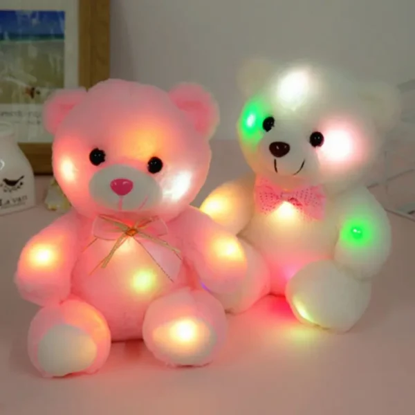 Glowing Plush Bear Stuffed Toy - 22CM| Kids Gift | love Gift| Valentines Day Gift| teddy Bear Gift| Glowing Teddy| Teddy with LED - Image 4