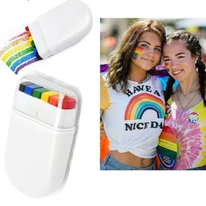 Washable Rainbow Face & Body Painting | Rainbow Crayon Pen | Pride Day| mardi Gras| Party Stage Makeup| Party Colors|